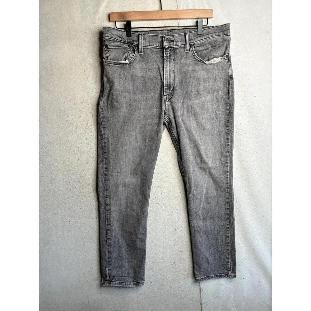 Levis 511 Slim Fit Grey Denim Jeans Mens 36x30 04511-3095 Stretch Cotton